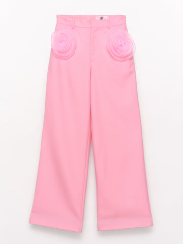 Floral Straight-leg trousers